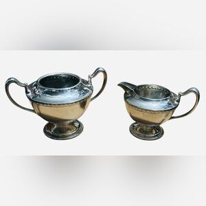 Vintage Monarch Plate Brand Sugar Bowl and Creamer Set